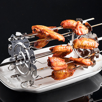 Barbecue Air Fryer Mutton Skewers Baking Cage Electric Oven Accessories 304 Stainless Steel Rotating Baking Cage Kebabs