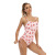 2021 New Fruit Pattern Fresh Backless Sexy Women's European and American One-Piece Swimsuit Printed Triangle Swimsuit