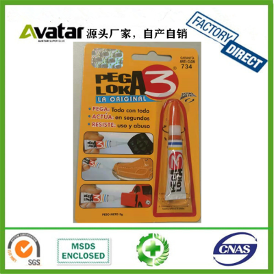 SOURCE Manufacturer Pega3 Lok La Original 3A A3 Single Card Glue Single Strong All-Purpose Adhesive