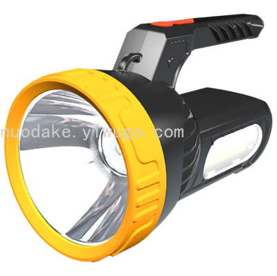 USB Rechargeable Portable Searchlight with Power Display with Sidelight Multifunctional Portable Lamp Emergency Light 