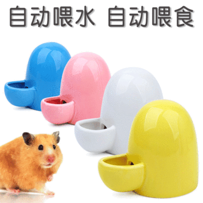 Ceramic Automatic Pet Drinker Hamster Silent Drinker Feeding Water Feeder African Mini Hedgehog Kettle