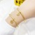 Ancient Style Heritage Frosted Bracelet Female Simple Graceful Fu Character Xi Character Pendant Bracelet 18K Gold Plating Non-Fading Bracelet