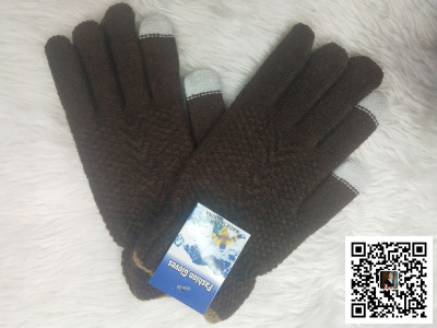 Men's Cashmere Two-Finger Touch Screen Warm Soft Comfortable Knitted Gloves