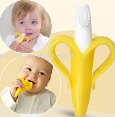 Baby Toothbrush Silicone Teether Banana Toothbrush 1-3 Years Old Children Baby Baby Toothbrush