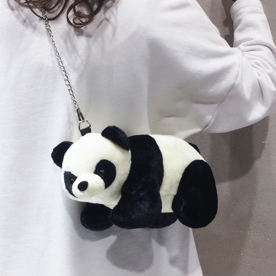 Small Bag Female 2021 New Fashionable Style Same Fashion Panda Shoulder Cute Cartoon Plush Crossbody Bag Doll