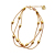 Elegant Imitation Gold Alluvial Gold Snake Bones Chain Bracelet Female No Color Fading Three Silk Multi-Layer Thin Bracelet Little Golden Beans Bracelet