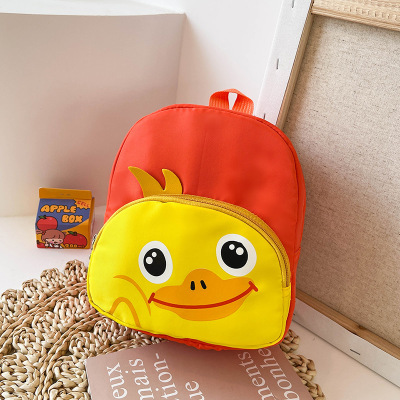 New Boys and Girls Kindergarten Small Yellow Duck Schoolbag Cartoon Cute Child Backpack Outdoor Travel Bag Wholesale