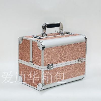 Aidihua 2021 New Thin and Glittering Beauty Nail Tattoo Storage Large Capacity Dedicated High-End Portable Cosmetic Case