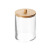 Transparent Acrylic Bamboo Cover Cotton Puff Cotton Swab Storage Box Stackable Desktop Finishing Box Condiment Dispenser Sundries Container