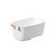 Creative Plastic Pp Storage Medium Wooden Handle Hand Holding Household Sundries Skin Care Products Storage Basket Storage Basket