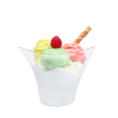 Disposal Plastic Bowl Mini PS Sushi Bowl with Lid Sauce Dessert Bowl Transparent Dessert Packaging Ice Cream Cup
