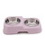 Haracridine New Marble Color Double Bowl Personality High and Low Design Pet Tableware