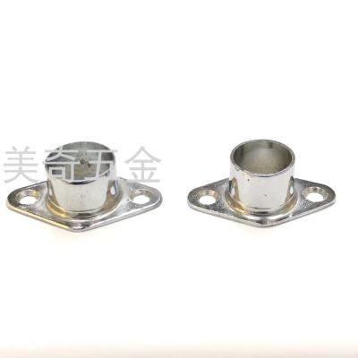 Stainless Steel Thickened Diamond Flange Base Clothes Pole Seat High Leg Clothes Holder round Tube Seat Towel Tube Seat Curtain Rod Flange Base