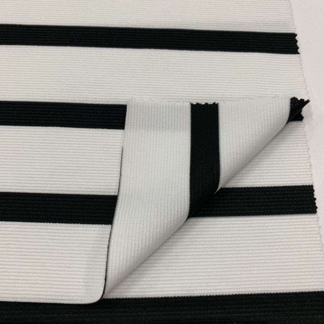 源头厂家     大循环彩条氨纶楼梯布     全涤大彩条弹力楼梯布