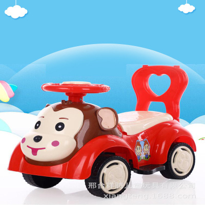 Children's Scooter Seated Toy Car Luge with Music Light Four-Wheel Swing Car Balance Bike (for Kids)