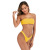 in Stock Bikini Swimsuit Tube Top Solid Color Sexy Backless Bikini Split Foreign Trade Swimsuit for Women