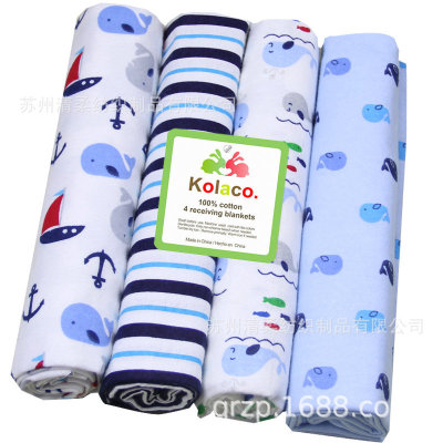 Baby Blanket Cotton Baby Blanket Children's Blanket Cotton Flannel Blanket 4 Pack Baby4life-Frank