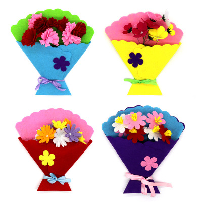 Children's DIY Non-Woven Handmade Bouquet Material Package Mother's Day Teacher's Day Gift Non-Woven Fabric Hand Bouquet