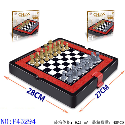 Chess Gold and Silver Black and White Chess Pieces Folding Chessboard Set Training Competition Chess chess F45294