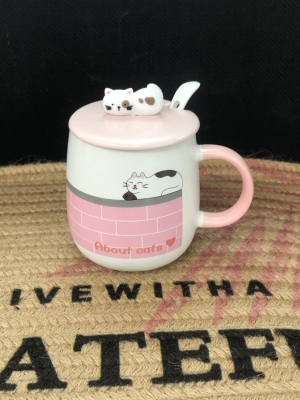 Hot Sale Cartoon Cat Ceramic Water Cup Coffee Cup Mug Milk Cup Creative Cup