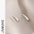 925 Silver Water Drop Ear Studs Exquisite Petite Earrings New Trendy Ear-Caring Earrings Removal-Free before Sleep