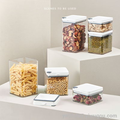 B35-221 Food Sealed Cans Stackable Kitchen Storage Fresh-Keeping Multifunctional Nut Tea Multigrain Storage Box