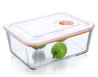 Fenix Tempered Glass Crisper Rectangular Freshness Bowl Bento Box Microwave Oven Available