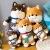 Cartoon Corgi Doll Pillow Shiba Inu Sitting Dog Plush Toy Cute Running Away from Home Wang Doll Factory Wholesale