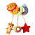 Baby Toy Car Hanging Rattle Infant Color Label Bed Winding Plush Toy Comforter Bed Winding in Stock Wholesale