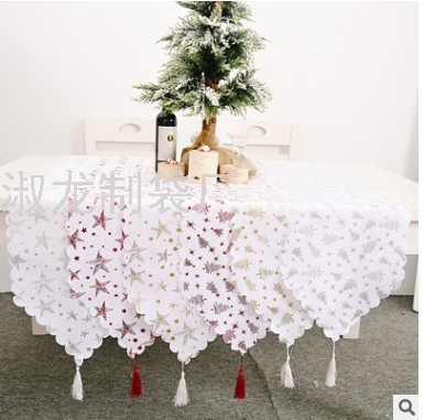 Christmas Decorations Gilding Table Runner Creative New Table Runner European and American Table Dress Tablecloth