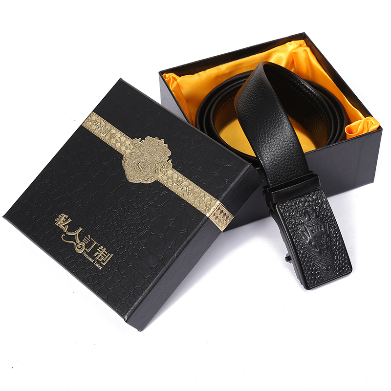 男士包边自动皮带 时尚个性鱼自动扣裤带超市网络货源大批量腰带