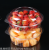 Layered Fruit Box round Covered with Buckle Pet Material Fruit Container Strawberry Box Salad Box