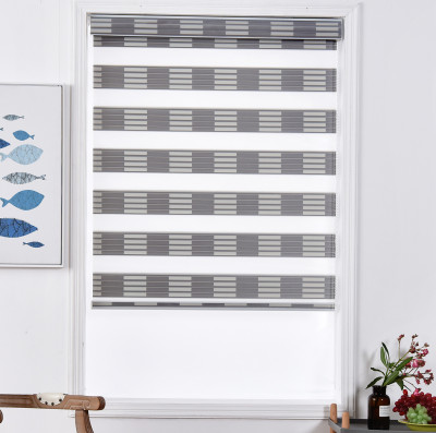 Korean-Style Soft Gauze Shutter Double-Layer Shading Curtain Office Living Room Bathroom Louver Curtain Factory Direct Sales