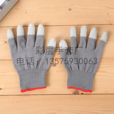 Coated Carbon Fiber Anti-Static Coated Gloves Anti-Static Gloves Nylon Anti-Static Labor Gloves Factory Direct Sales