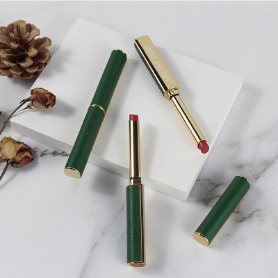 Celinger Retro Green Tube Small Thin Tube Lipstick Velvet Matte Matte Moisturizing Sheepskin Small Green Tube Lipstick