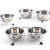 Stainless Steel Bowl for Pet Non-Slip Band Bracket Dog Bowl Small, Medium and Large Dogs Double Food Basin Pet Tableware Wholesale