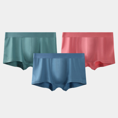 Men's Underwear Argy Wormwood Antibacterial  Cotton Mid Waist Boys Boxers Loose Underpants Personality Fashion Pants