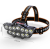 Super Bright 12-Head Major Headlamp USB Rechargeable Head-Mounted Flashlight Outdoor Working Lighting Searchlight
