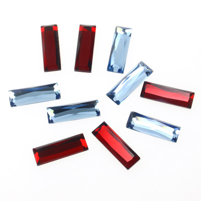 Dongzhou Crystal Rectangular Flat Glass Drill Clothing Ornament Stick-on Crystals