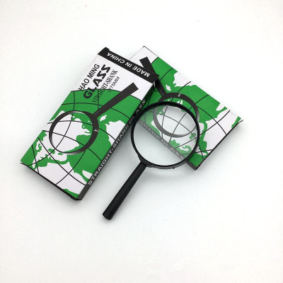 Factory Direct Sales 75 Magnifying Glass Plastic Lens Magnifying Glass Wholesale Two Yuan Stall Hot Sale