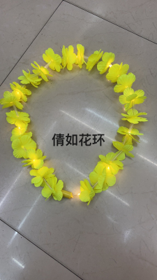 Hawaii Wreath Yellow with Light