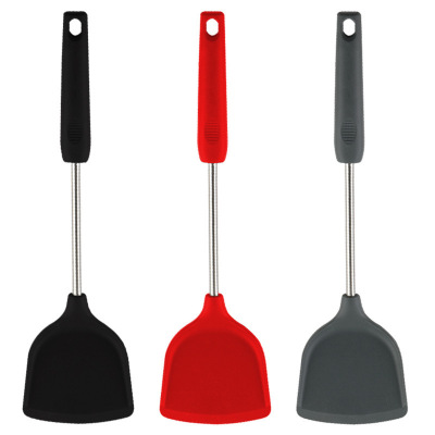 Kitchen Utensils Creative Stainless Steel Chinese Style Shovel Silicone Shovel Heat Insulation Anti-Scald Non-Stick Pan Kitchen Spatula