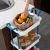 Household Storage Gap Movable Trolley White Living Room Storage Rack Kitchen Vegetable Basket with Wheels Trolley
