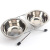 Stainless Steel Bowl for Pet Non-Slip Band Bracket Dog Bowl Small, Medium and Large Dogs Double Food Basin Pet Tableware Wholesale