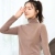 Half Turtleneck Wooden Ear Autumn and Winter New Bottoming Shirt Women's Mid Collar Versatile Slim-Fit Long Sleeve T-shirt Solid Color Inner Wear Top