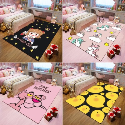 Fashion Brand Ins Carpet Bedroom Bedside Blanket Full-Bed Room Cute Pink Girly Heart Cartoon Children Princess Floor Mat