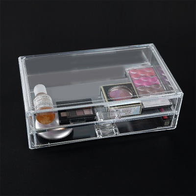 Desktop Cosmetics Storage Box Drawer Type Large Plastic Dressing Table Jewelry Box Storage Box Stationery Sundries Storage