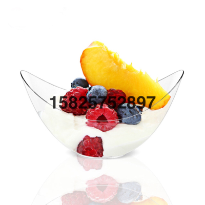 Disposable Dessert Cup Dessert Cup Cake Cup Ice Cream Cup Transparent Plastic Disposable with Lid PS Hard Plastic Cup
