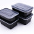 500/650/700/1000ml Rectangular Black Disposable Lunch Box Takeaway Packing Box Fast Food Lunch Box