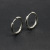Wholesale 316L Stainless Steel Titanium Steel Earrings Arc Surface Small Circle Double-Sided Ear Clip Right Korean Zhi Female Dragon Simple Ear Clip